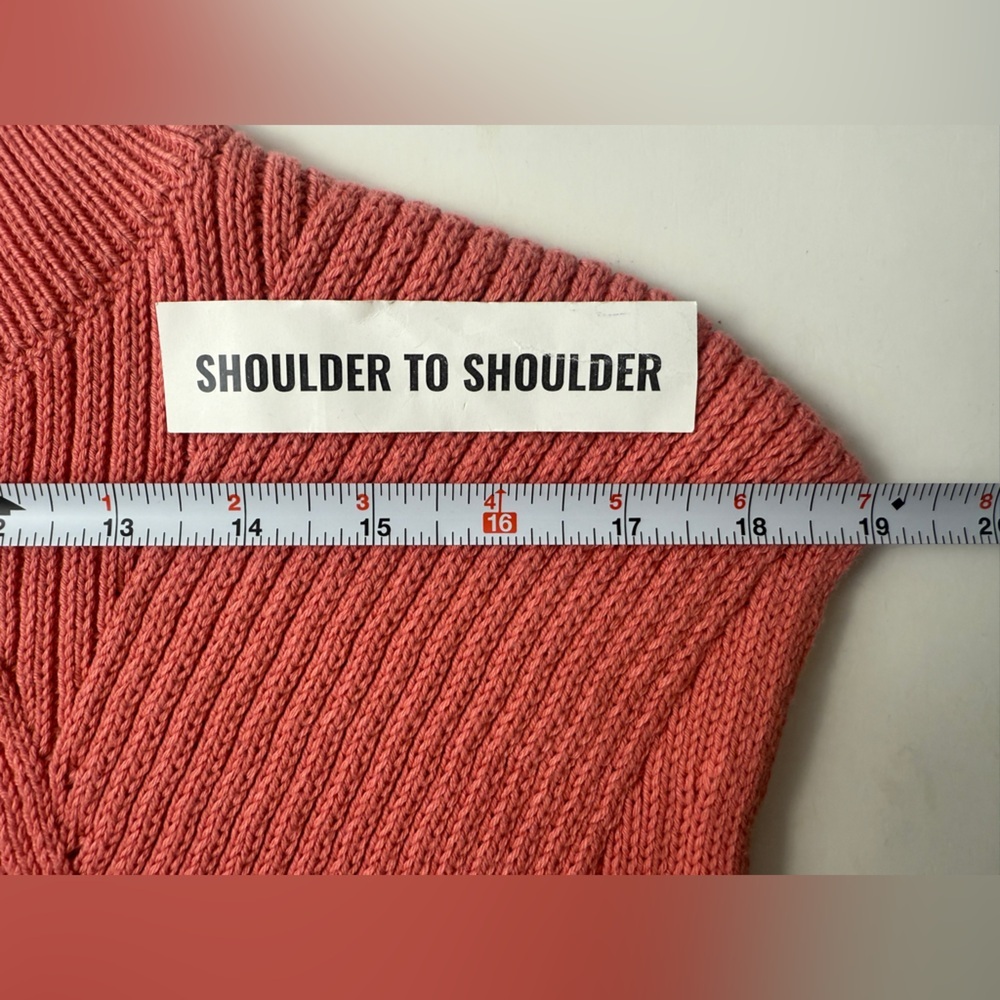 Express Rose Pink Ribbed Cap Sleeve Mock Turtleneck Shirt Wool Blend Med. Career - Picture 5 of 10